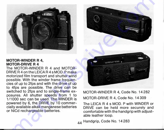 Leica R 4 s MOD. P Instructions Manual Download Page 45