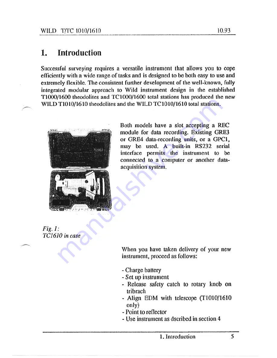 Leica Wild t1010 Скачать руководство пользователя страница 4