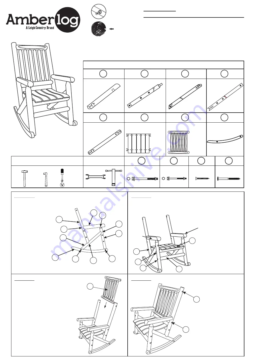 Leigh Country Amberlog PORCH ROCKER TX 36000 Скачать руководство пользователя страница 1