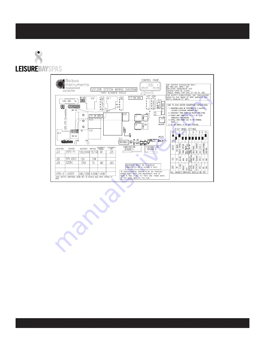 Leisure bay spas P1Series Скачать руководство пользователя страница 10