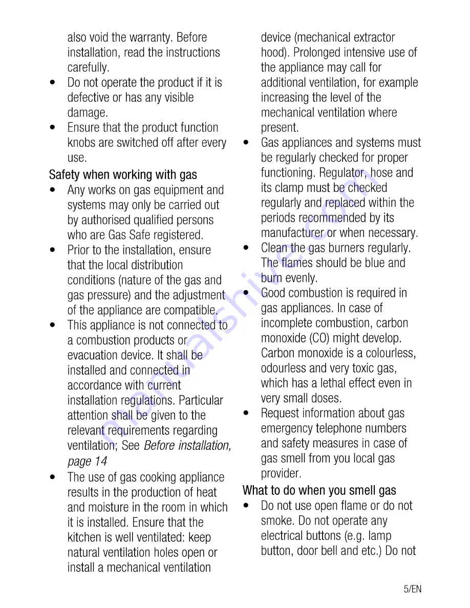 Leisure Consumer Products CLA60GA User Manual Download Page 5