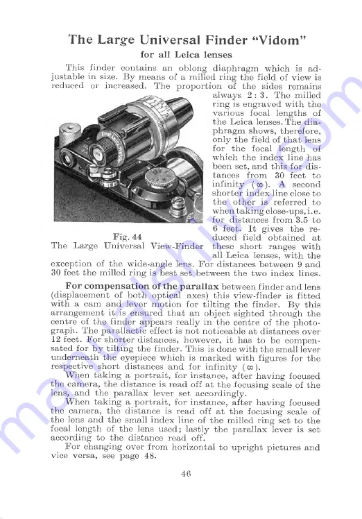 LEITZ Leica IIIa Скачать руководство пользователя страница 44