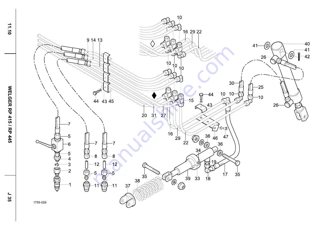 LELY WELGER RP 415 Spare Parts List Download Page 258