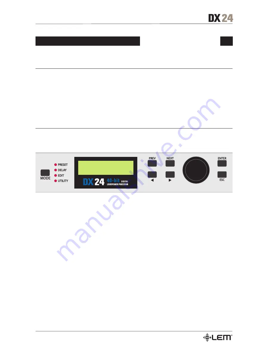 LEM DX 24 Скачать руководство пользователя страница 12