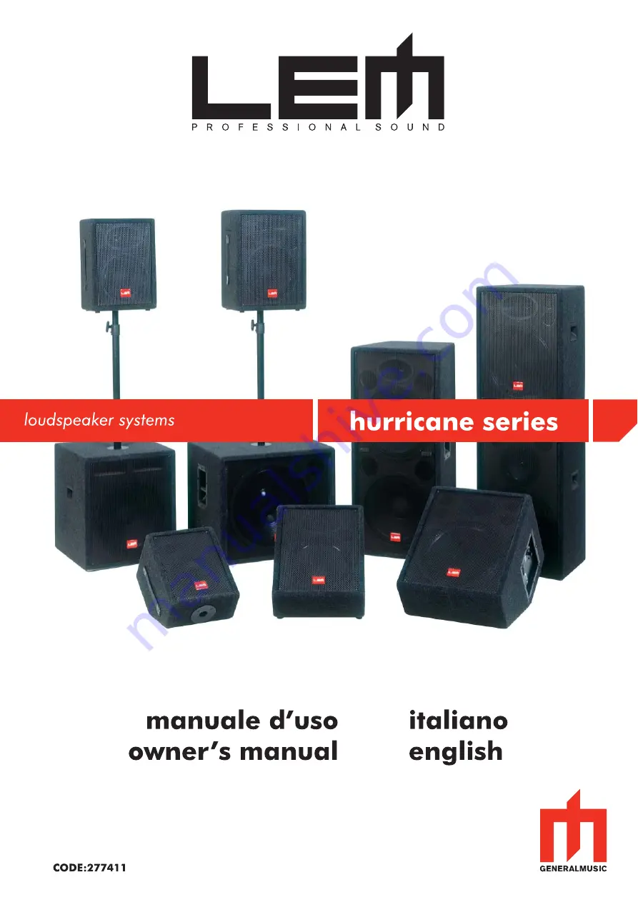 LEM Hurricane H150 Owner'S Manual Download Page 1