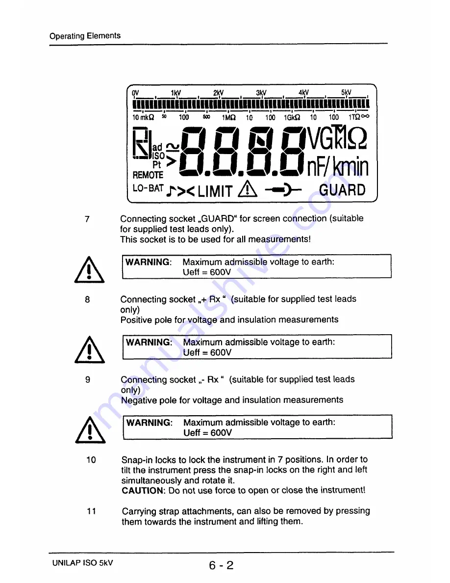 LEM UNILAP ISO 5kV Operating Instruction Download Page 21