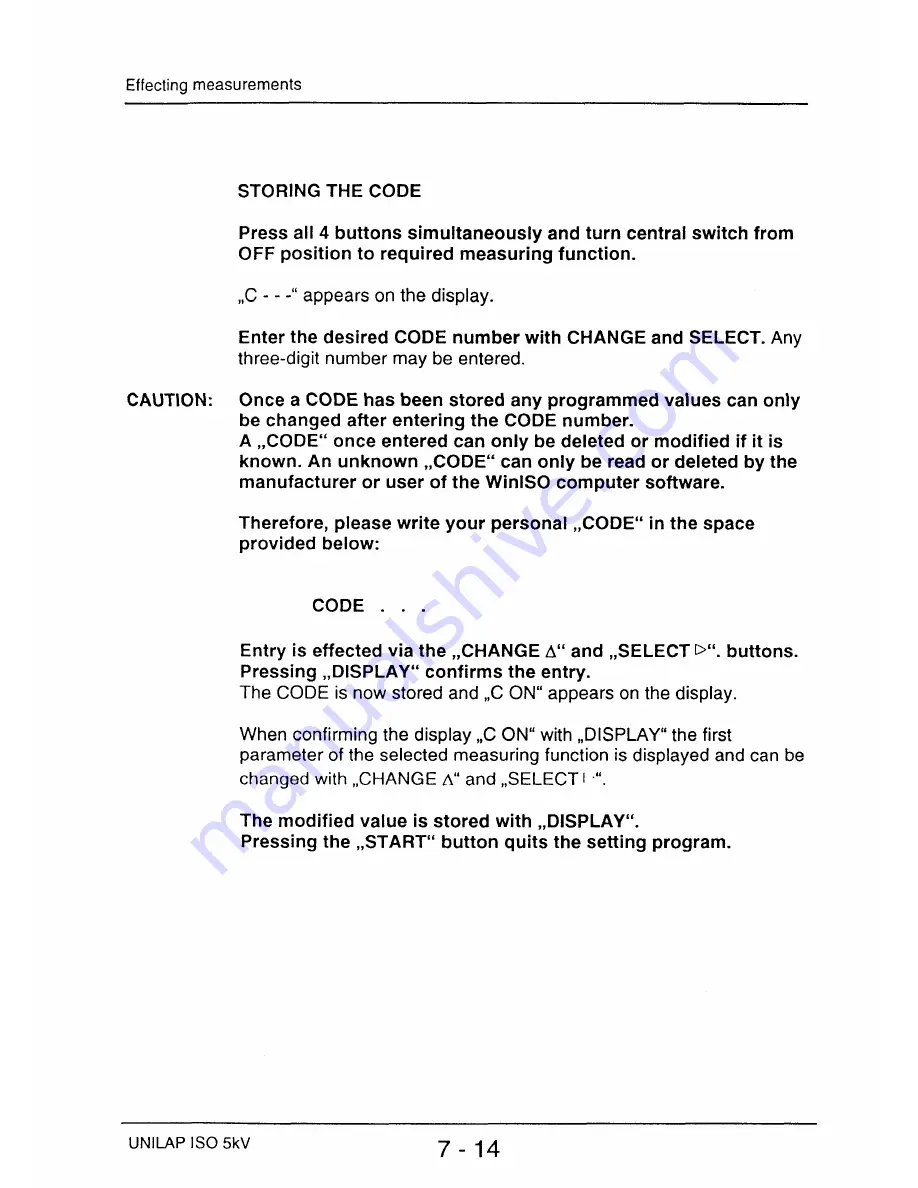 LEM UNILAP ISO 5kV Operating Instruction Download Page 37