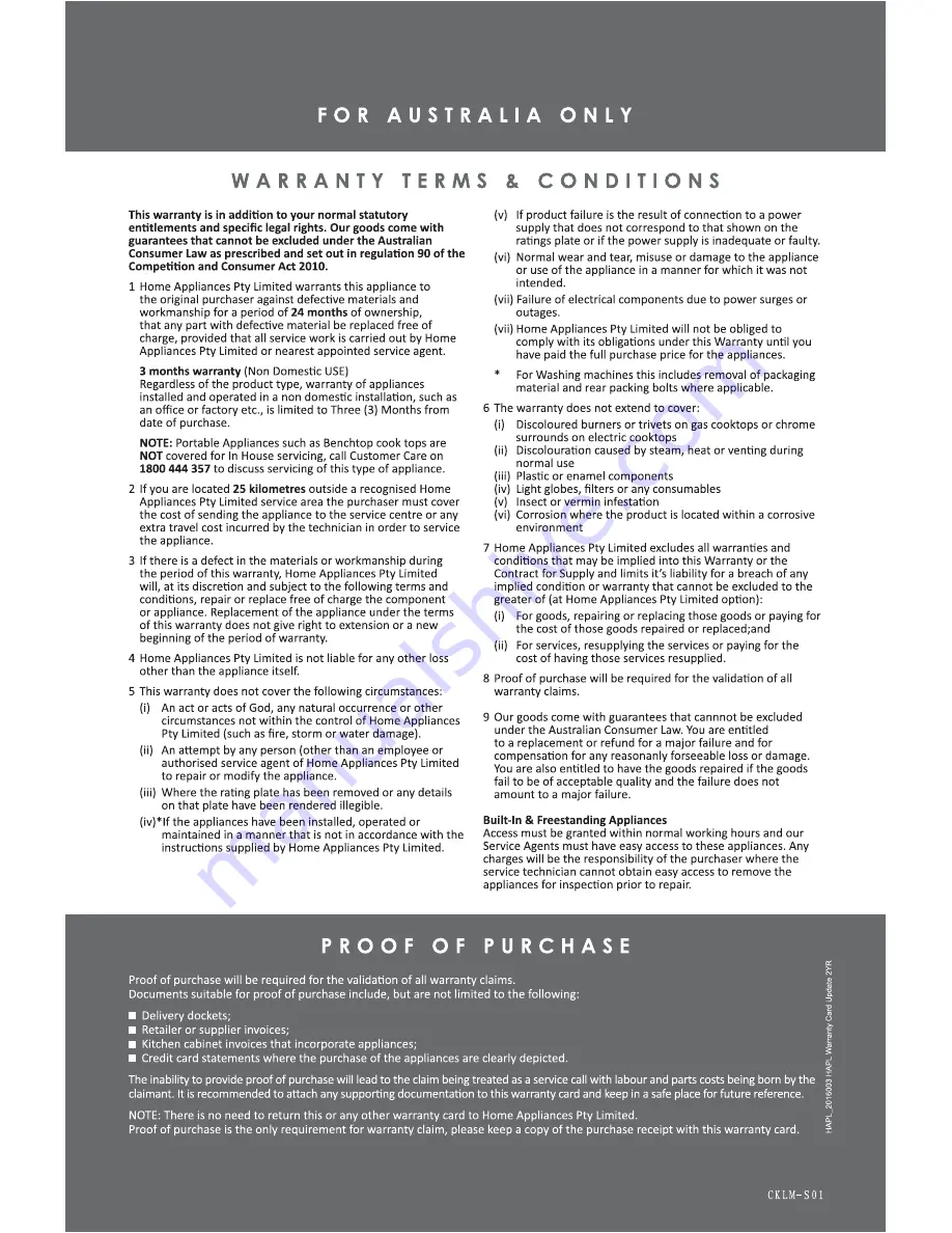 Lemair RQ87TD User Instruction Download Page 20