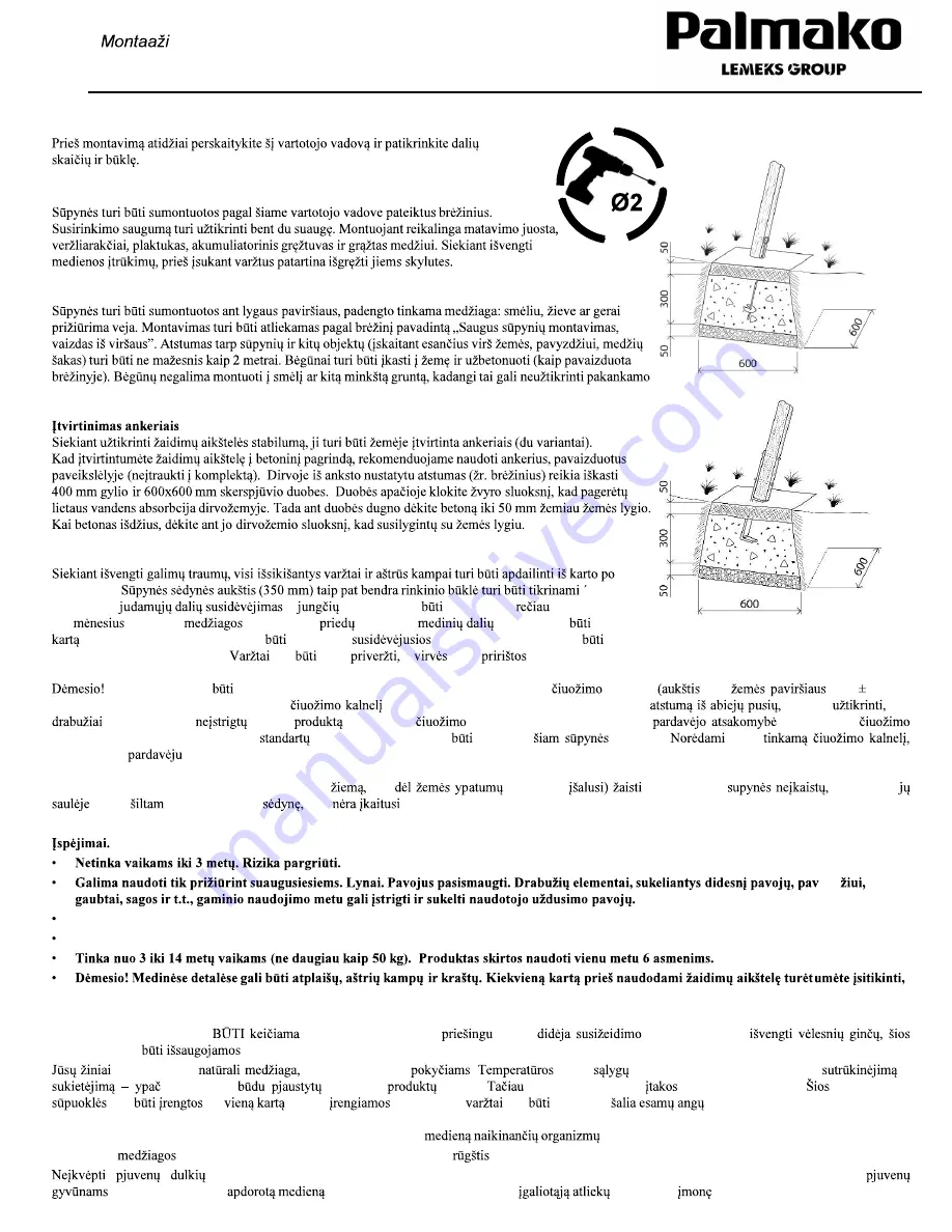 Lemeks Palmako Sofia MV90-3620 Assembly, Installation And Maintenance Instructions Download Page 12