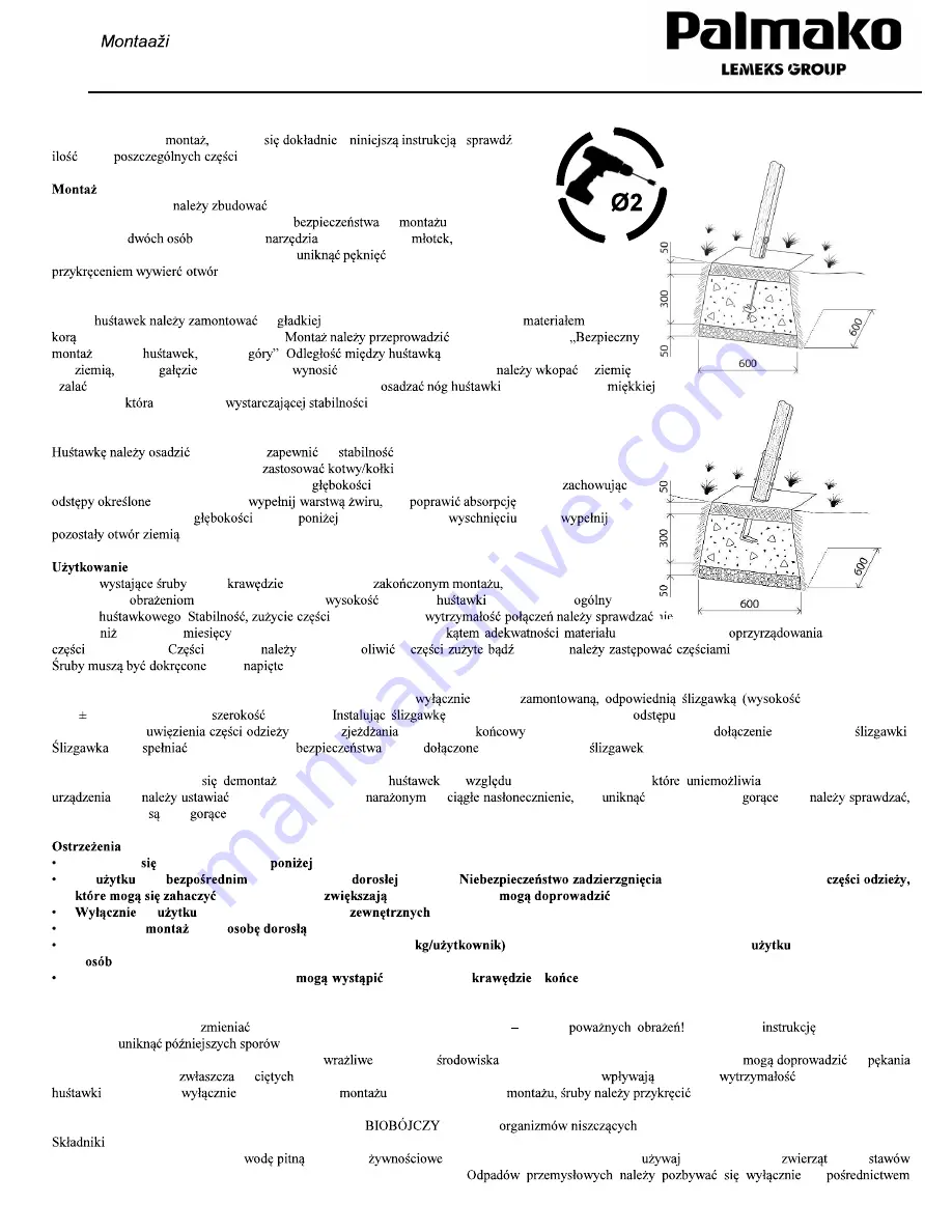 Lemeks Palmako Sofia MV90-3620 Assembly, Installation And Maintenance Instructions Download Page 18