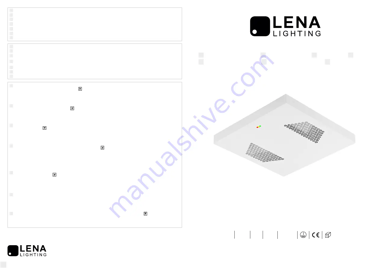 Lena Lighting UV-C STERILON SQUARE 72W PP Скачать руководство пользователя страница 1