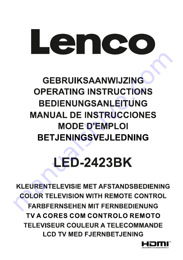 LENCO 8711902072232 Operating Instructions Manual Download Page 1