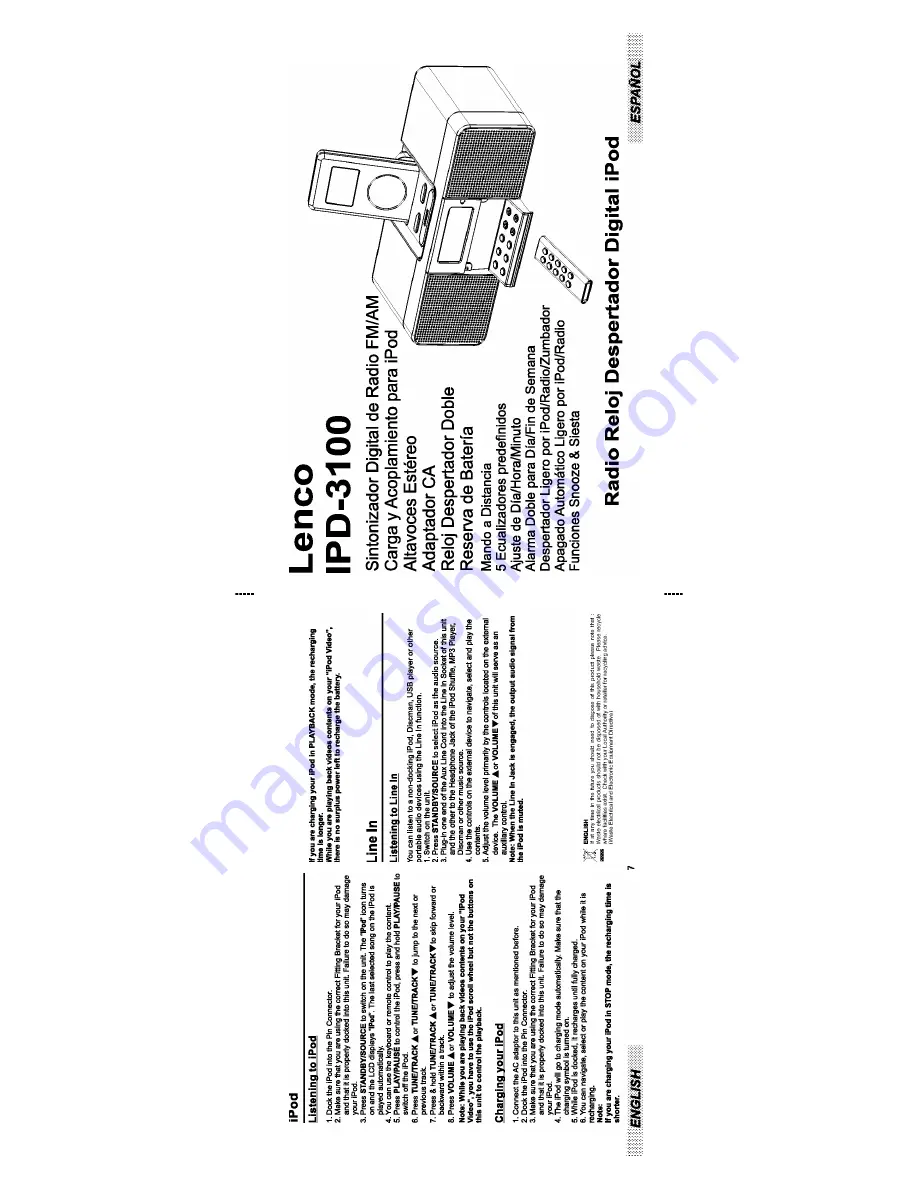 LENCO IPD-3100 User Manual Download Page 8