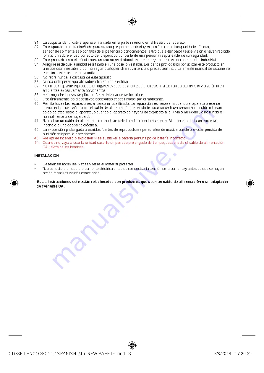 LENCO SCD-12 Instruction Manual Download Page 21