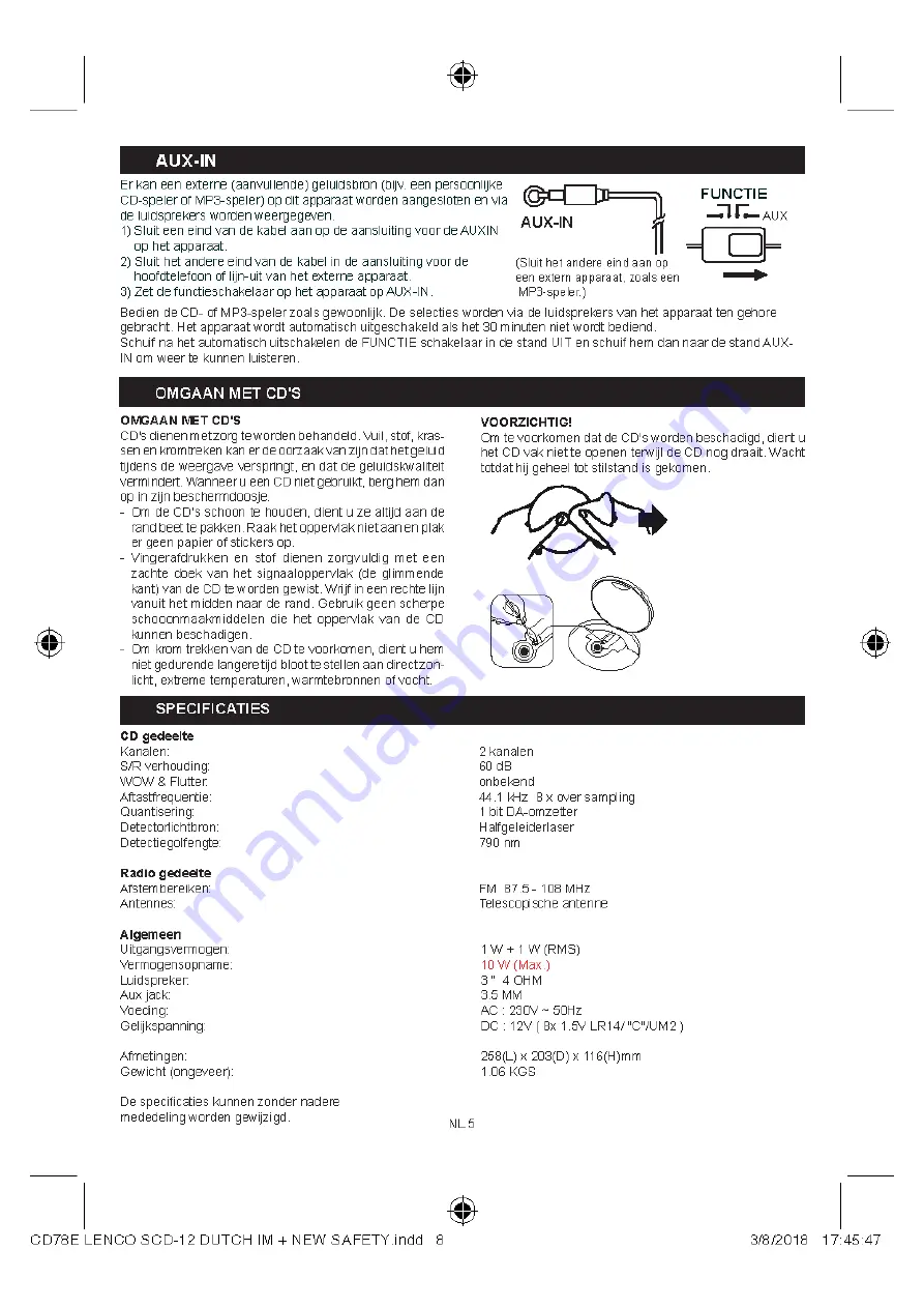 LENCO SCD-12 Instruction Manual Download Page 44