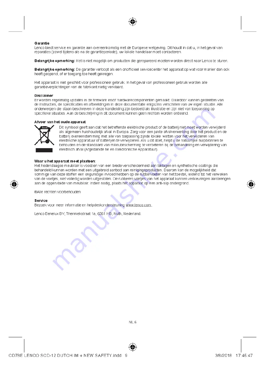 LENCO SCD-12 Instruction Manual Download Page 45