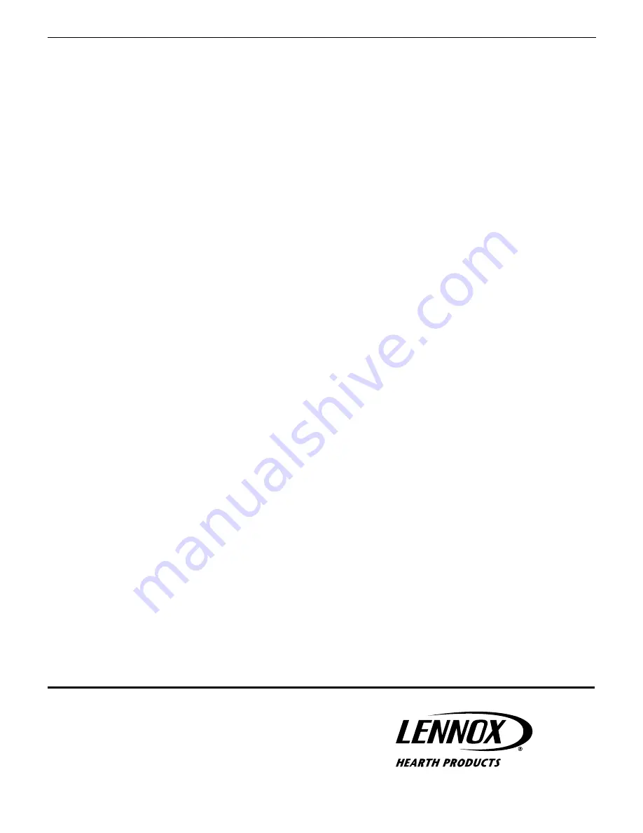 Lennox Hearth Products LSM40ST-N Care And Operation Instructions Manual Download Page 28