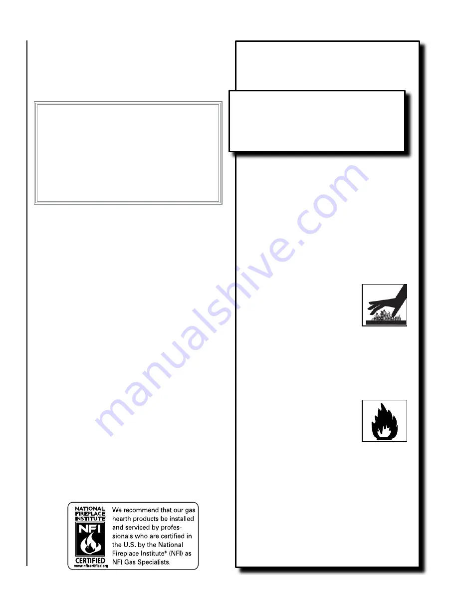 Lennox Hearth Products RAVELLE 42 Installation And Operation Instructions Manual Download Page 2