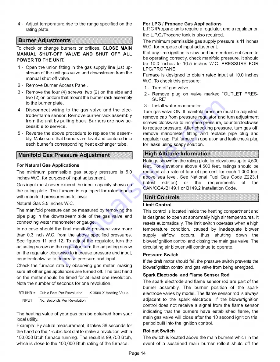 Lennox 10GCS-024 Installation Instructions Manual Download Page 14