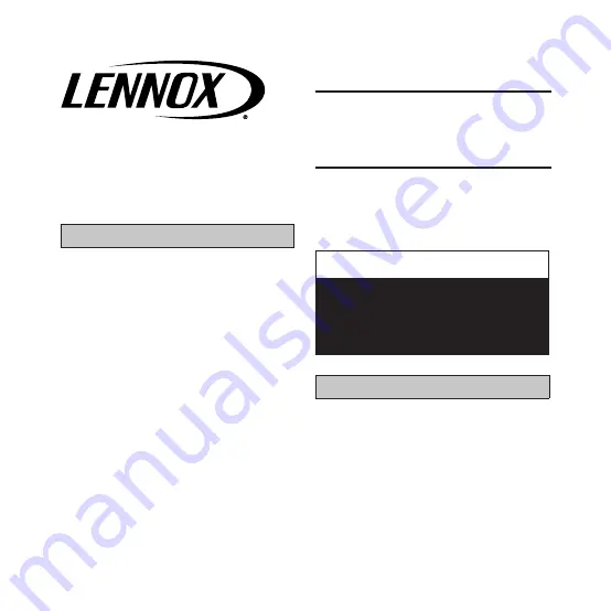 Lennox 22U50 User Manual Download Page 1