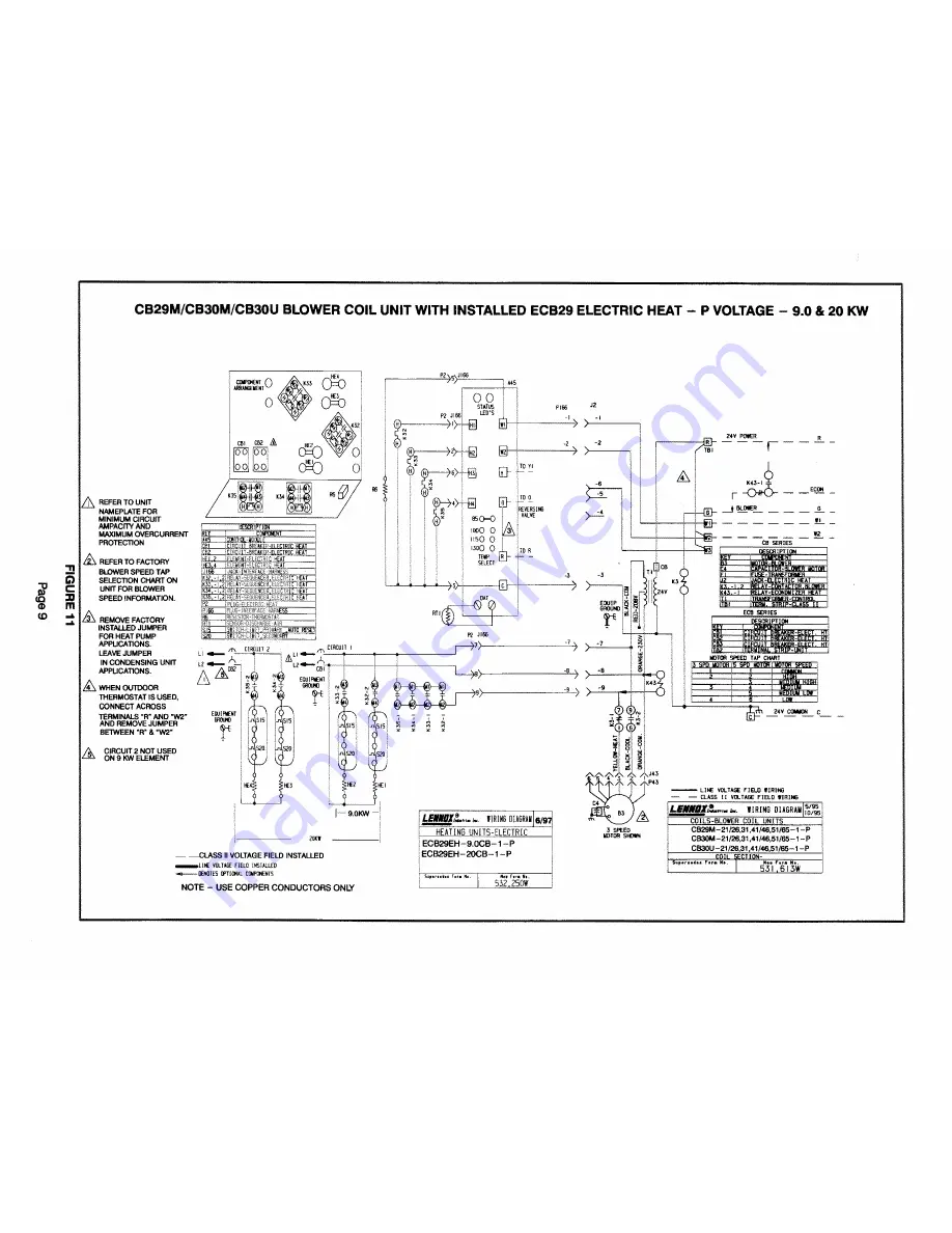 Lennox EvenHeater ECB29EH Installation Instructions Manual Download Page 9