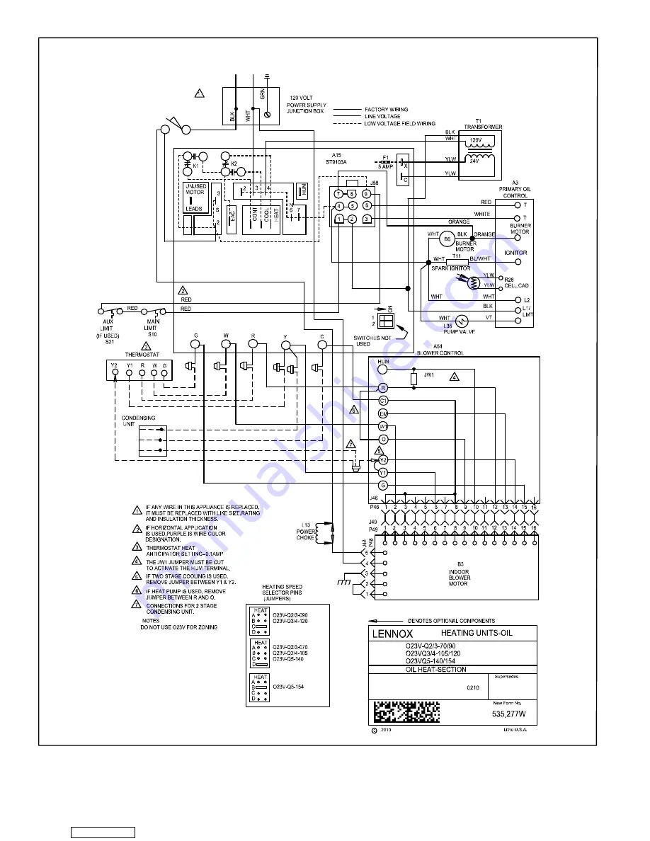 Lennox O23V Series Скачать руководство пользователя страница 16