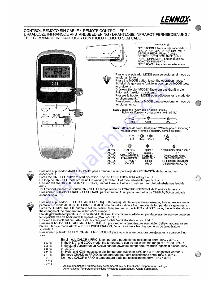 Lennox OMCL Series Operation, Service And Installation Manual Download Page 10