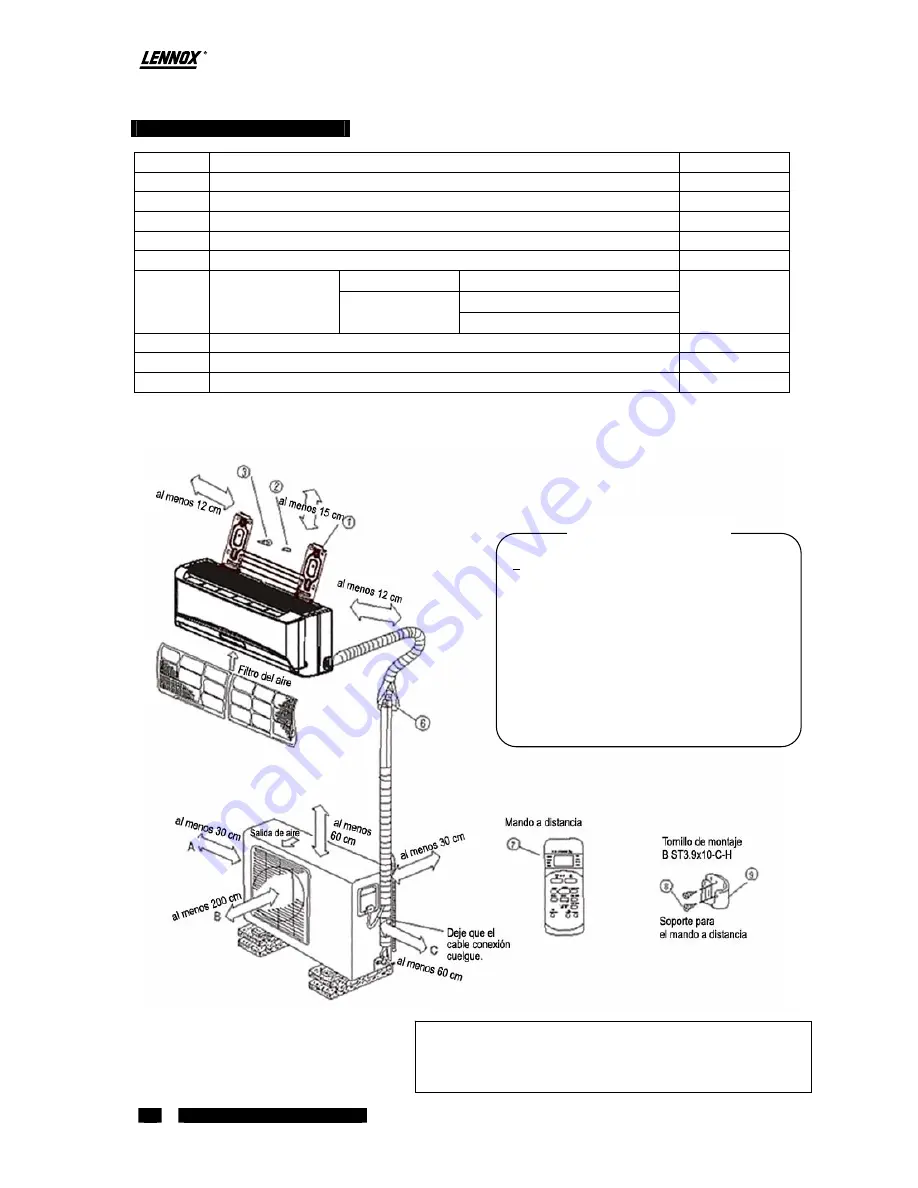 Lennox Relax series Installation Manual Download Page 21