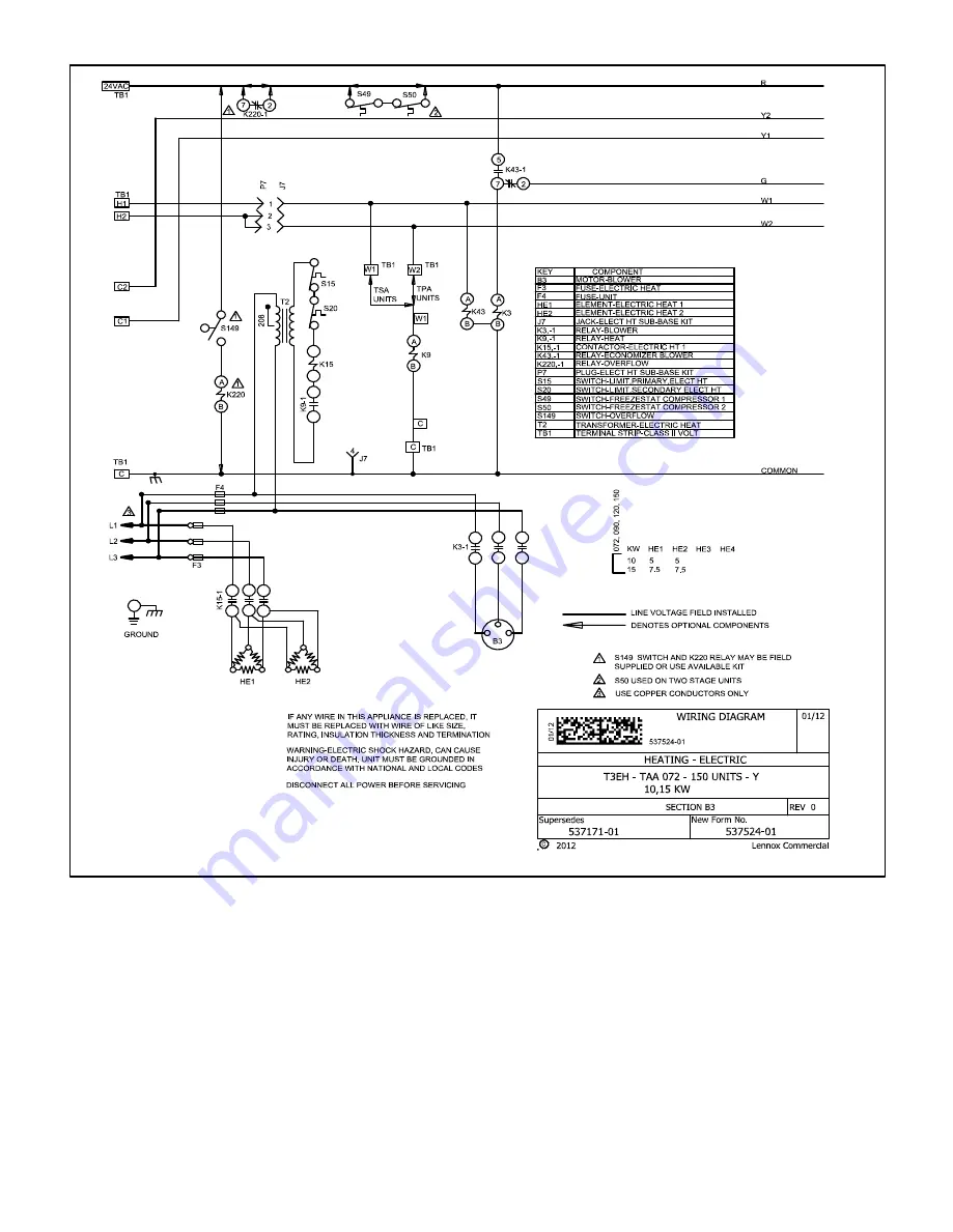 Lennox TAA Series Unit Information Download Page 25