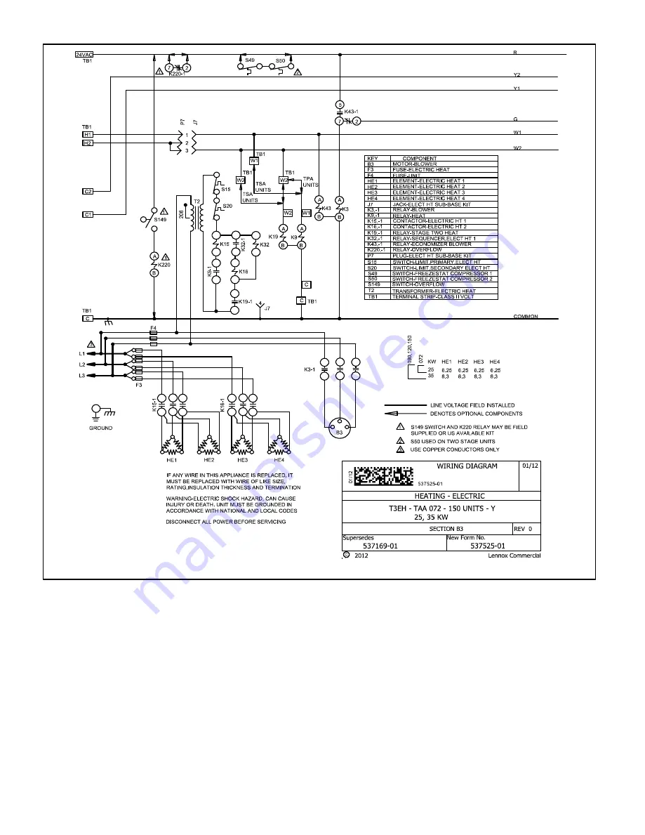 Lennox TAA Series Unit Information Download Page 26