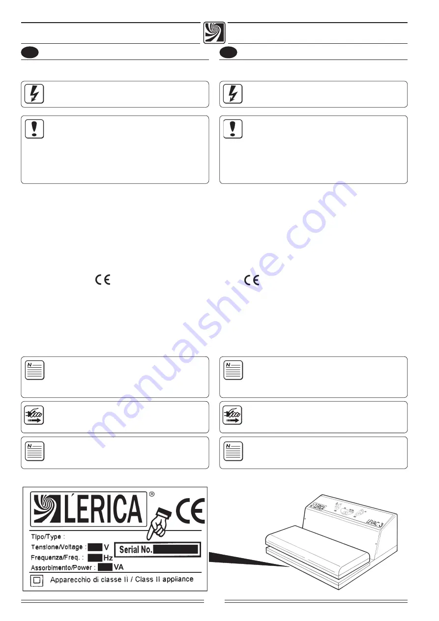 LERICA LEVAC 3 Operating And Service Manual Download Page 58