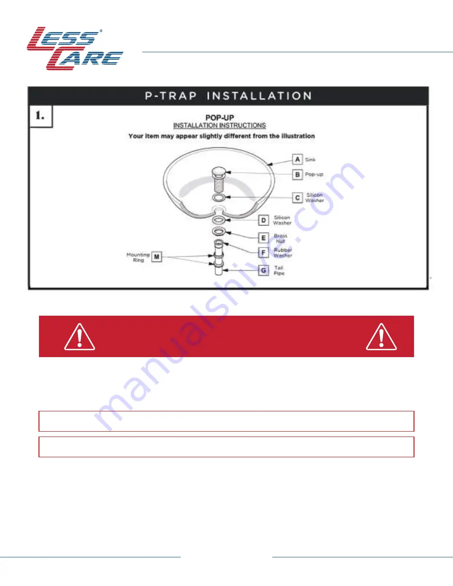 less care LV1-42 Installation Instructions Manual Download Page 6