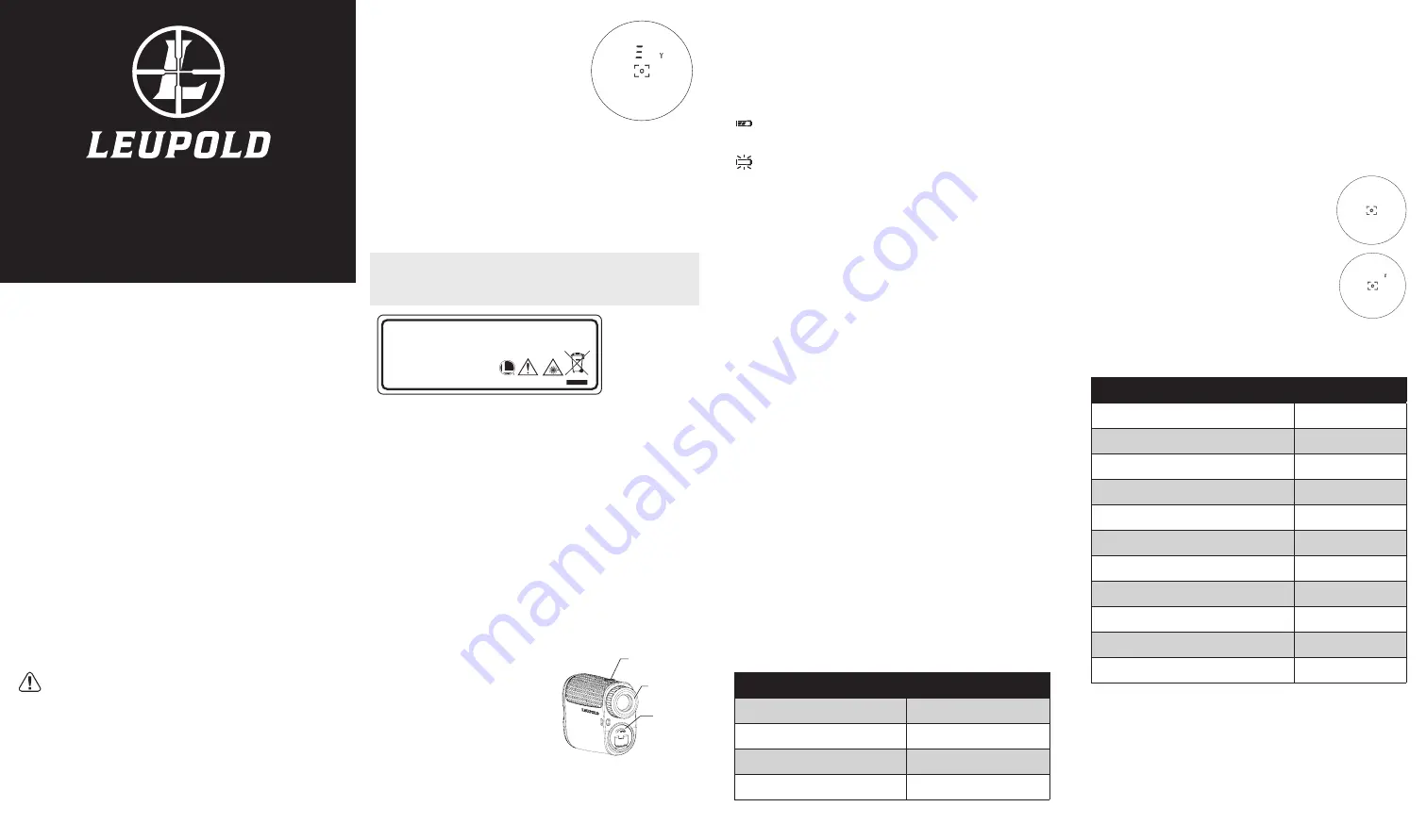 Leupold PinCaddie 2 User Manual Download Page 1