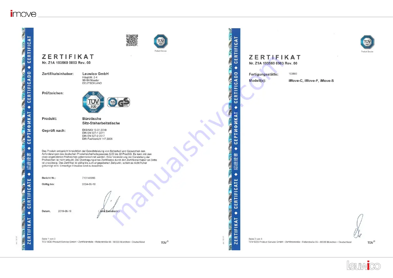 Leuwico imove User Manual Download Page 23