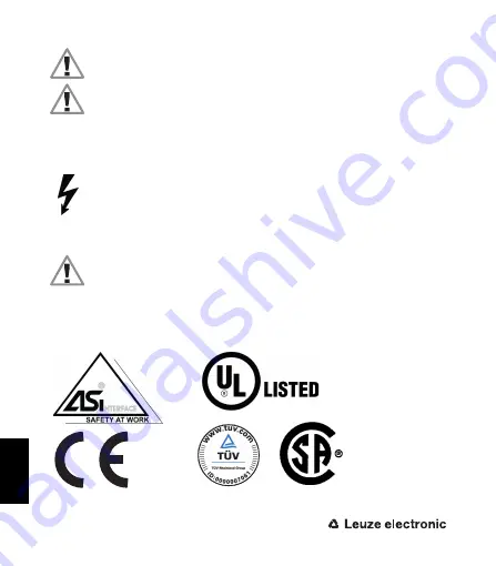 Leuze electronic ASM1 Series Connecting And Operating Instructions Download Page 125