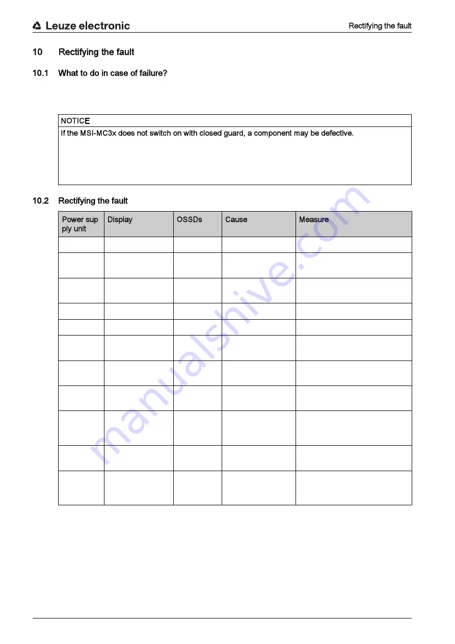 Leuze electronic MC330-S1x Original Operating Instructions Download Page 42