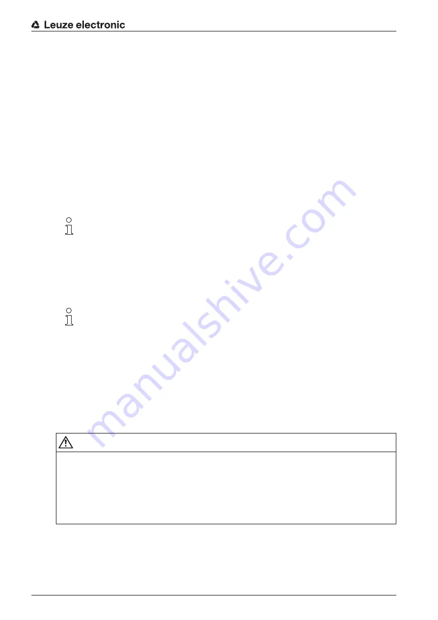 Leuze electronic MLC 520 Original Operating Instructions Download Page 16