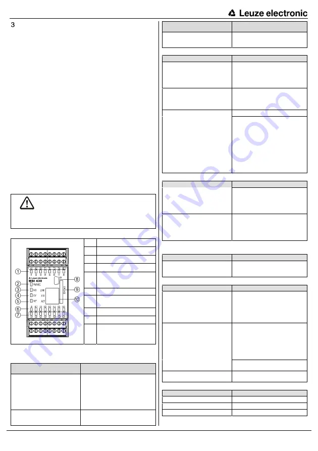 Leuze electronic MSI 400 Series Original Operating Instructions Download Page 14