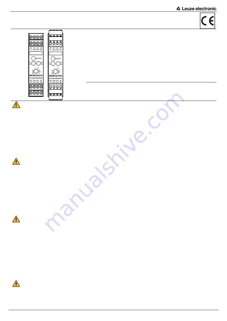 Leuze electronic MSI-SR-LC21DT03 Series Скачать руководство пользователя страница 7