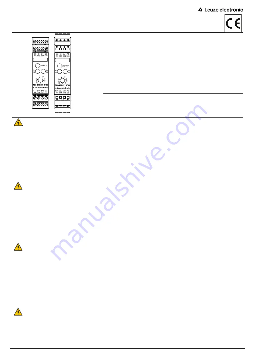 Leuze electronic MSI-SR-LC21DT03 Series Скачать руководство пользователя страница 13