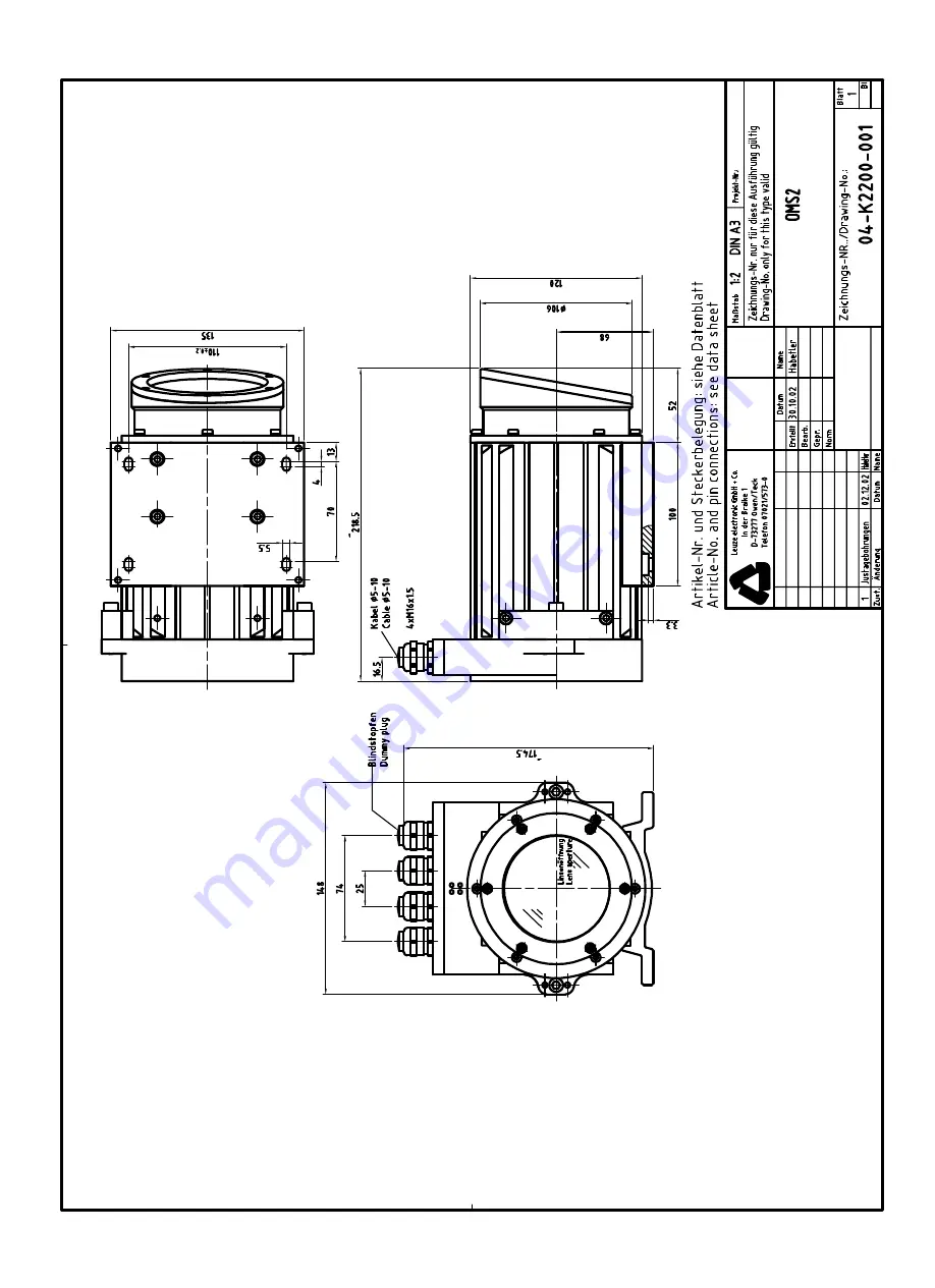 Leuze electronic OMS2/120 CAN Technical Description Download Page 43