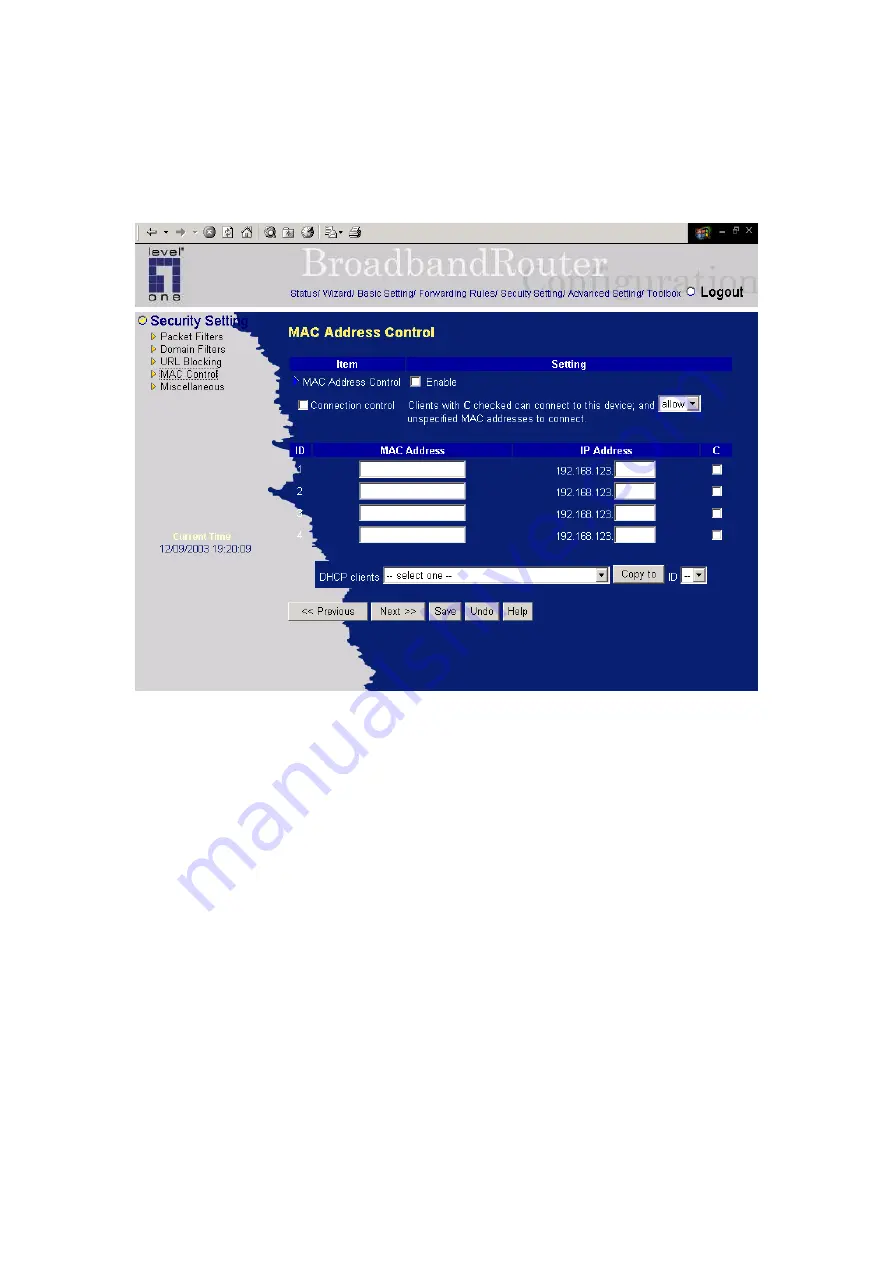 LevelOne FBR-1413TX User Manual Download Page 40