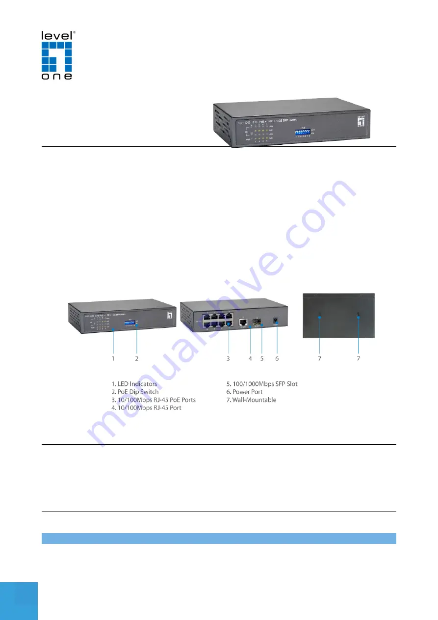 LevelOne FGP-1000 Скачать руководство пользователя страница 1