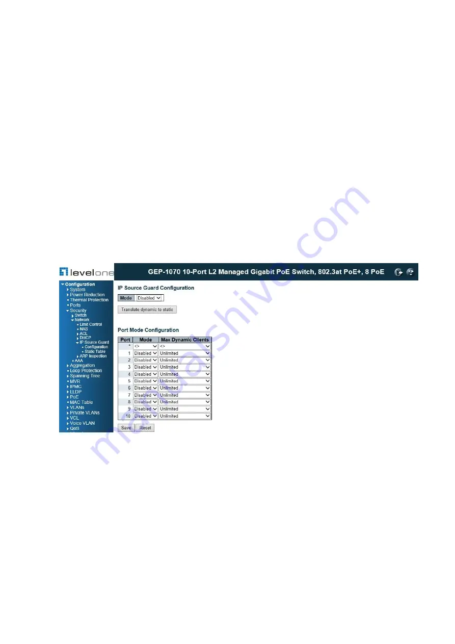 LevelOne GEP-1070 User Manual Download Page 105