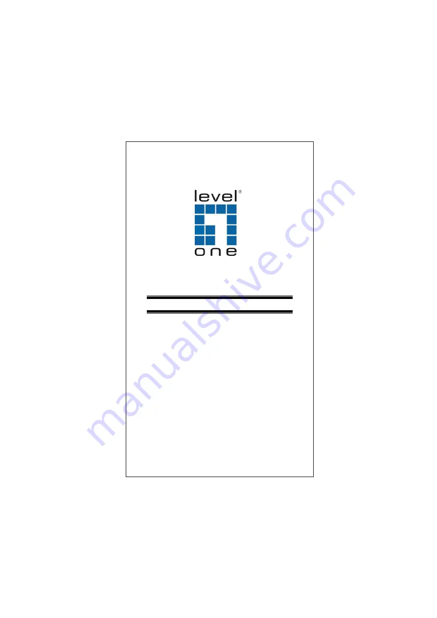 LevelOne GEU-0807 Quick Installation Manual Download Page 1