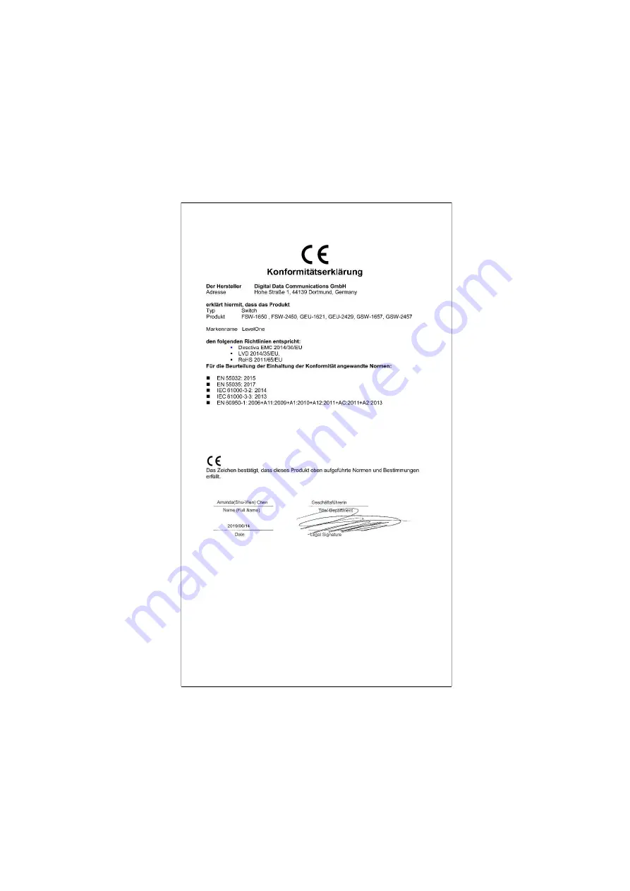 LevelOne GEU-2429 Quick Installation Manual Download Page 11