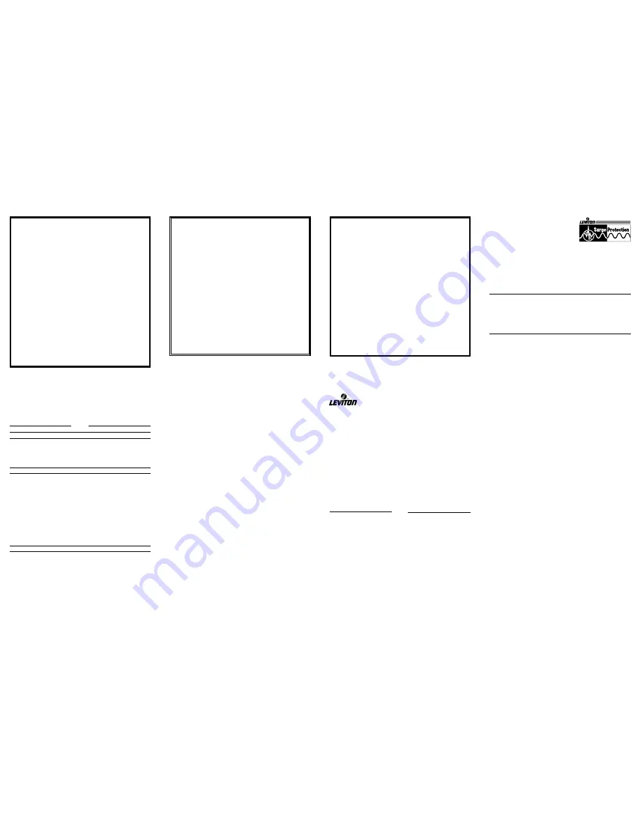 Leviton 32120-DY3 Installation Instructions Download Page 1