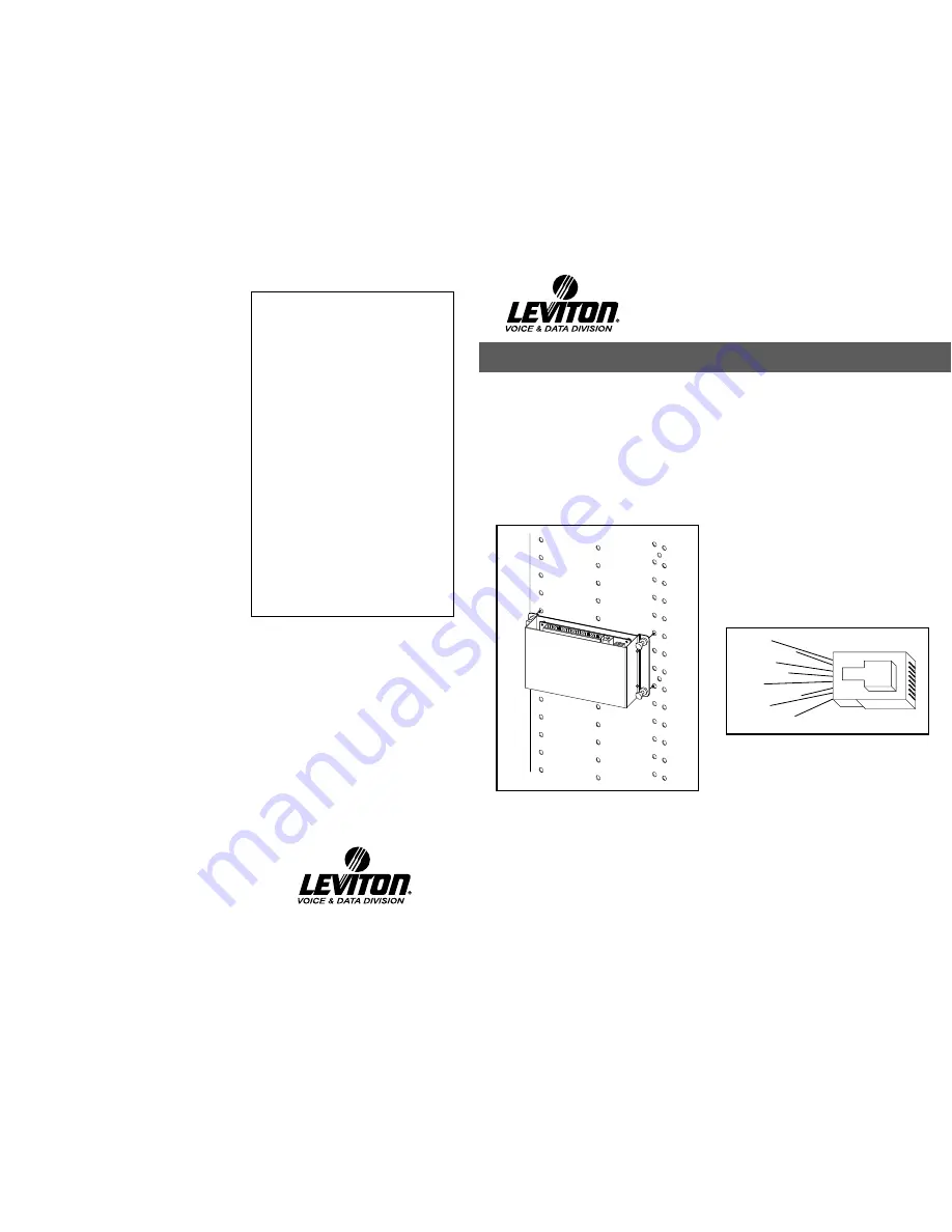 Leviton 48210-MCH Installation And Operation Manual Download Page 1