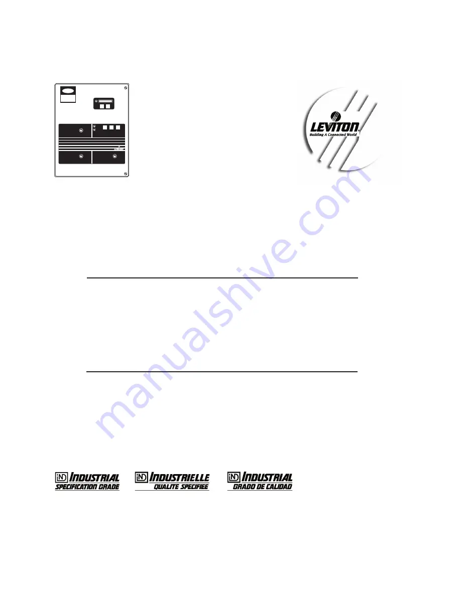 Leviton 52120-0M1 Installation Instructions Manual Download Page 1