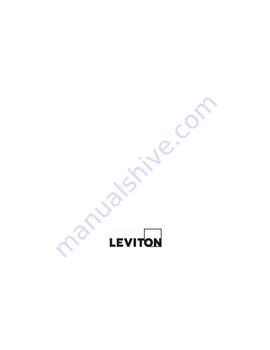 Leviton 5R1UD-S12 Скачать руководство пользователя страница 20